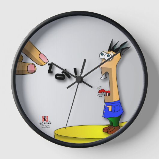 Zot Wall Clock Number 3 – メッセージ 壁時計 (正面)