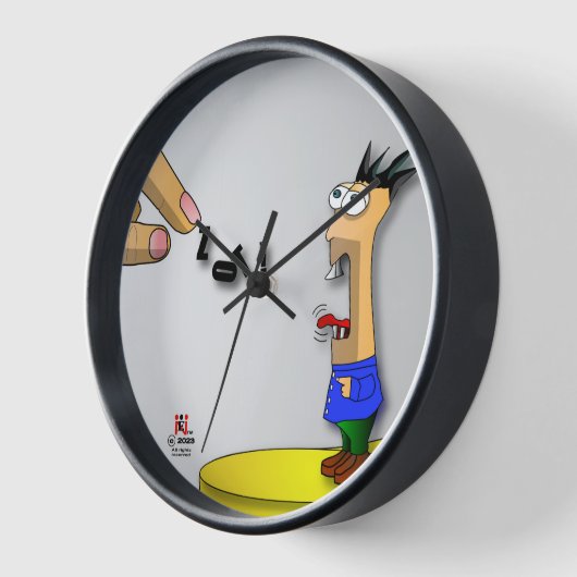 Zot Wall Clock Number 3 – メッセージ 壁時計 (傾斜)