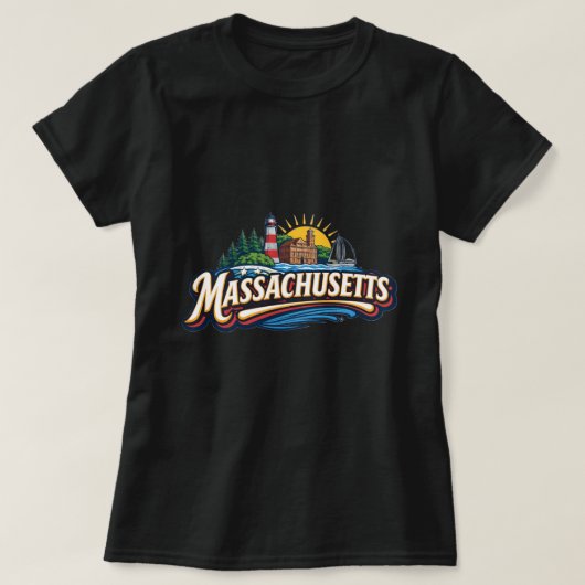 ZOYNK T-Shirt Graphics Massachusetts 0045168 Tシャツ (デザイン正面)