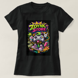 ZOYNKSTORE ゲームコントローラー スケートボード 00456 Tシャツ