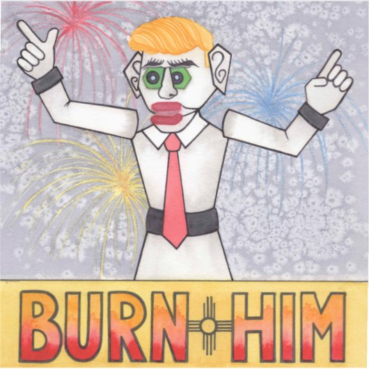 Zozobra Old Man Gloom Santa Fe, NM Tradition シール (正面)