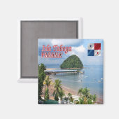 zPA003 PANAMA, Isla Taboga, El Morroビーチ,冷蔵庫 マグネット (正面/裏面)