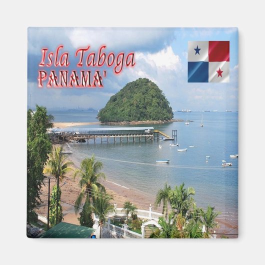 zPA003 PANAMA, Isla Taboga, El Morroビーチ,冷蔵庫 マグネット (正面)