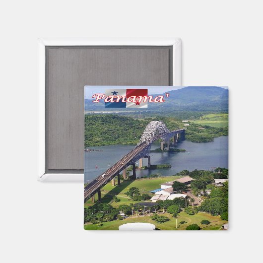 zPA005 PANAMA、南北アメリカの橋、冷蔵庫 マグネット (正面/裏面)