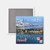 zPA008 PANAMA, Aerial View，アメリカ，冷蔵庫 マグネット (正面/裏面)