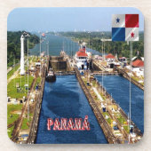 zPA014パナマ、運河ロック、アメリカ、 コースター (正面)
