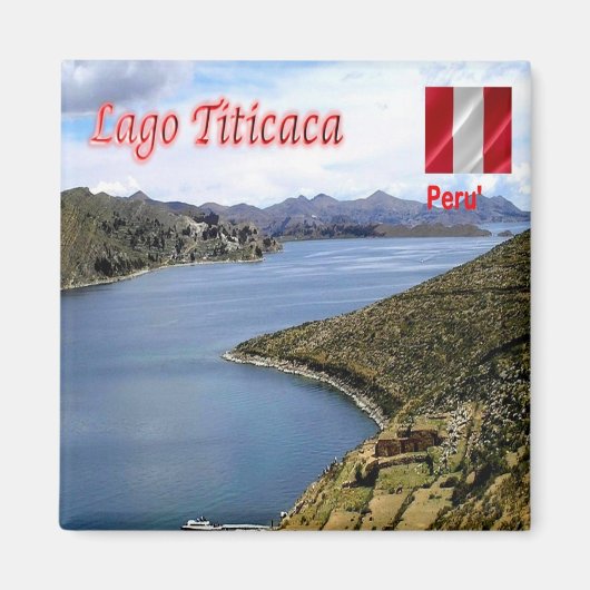 zPE0013 LAKE TITICACA,ペルー,アメリカ,冷蔵庫 マグネット (正面)