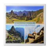 zPE005 MACHU PICCHU，モザイク，ペルー，アメリカ， タイル (正面)