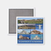 zPE006世疑問に思界の7つの冷蔵庫 マグネット (正面/裏面)