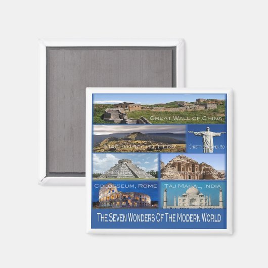 zPE006世疑問に思界の7つの冷蔵庫 マグネット (正面/裏面)