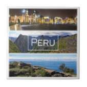 zPE007 PERU,モザイク,アメリカ, タイル (正面)