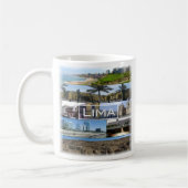 zPE008モザイクLIMAのペルー，アメリカ， コーヒーマグカップ (左)