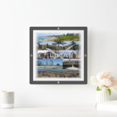 zPE008モザイクLIMAのペルー，アメリカ， スクエア壁時計 (ホーム)