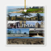 zPE008モザイクLIMAのペルー，アメリカ， セラミックオーナメント (裏面)