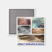 zPE009 PERU, Nazca Lines and Geoglyphs,冷蔵庫 マグネット (正面/裏面)