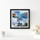 zPF003 TAHITI、ポリネシアフランスの、オセアニア、 スクエア壁時計 (ホーム)