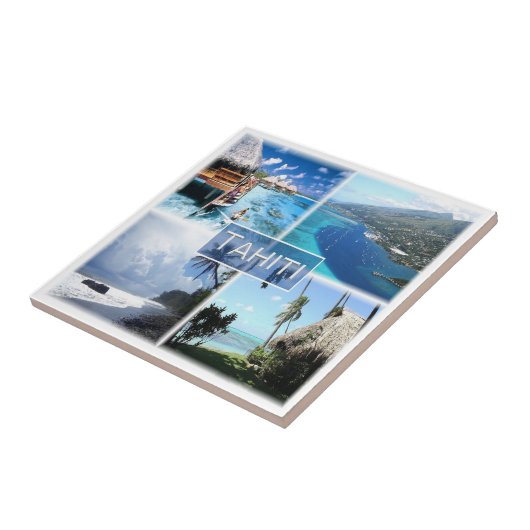 zPF003 TAHITI、ポリネシアフランスの、オセアニア、 タイル (側面)