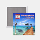 zPF011 FAKARAVA，ポリネシア，オセアニア，冷蔵庫 マグネット (正面/裏面)