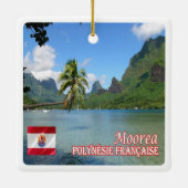 zPF013調理師ベイ，ムーアフランスのア，ポリネシア， セラミックオーナメント (裏面)