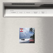 zPF014 TAHITI、ポリネシアフランスの、オセアニア、冷蔵庫 マグネット (インサイチュ (食洗機))