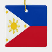 zPH001フィリピン国旗、フィリピン セラミックオーナメント (正面)