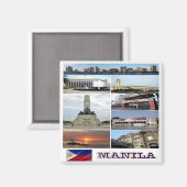 zPH004 MANILA mosaic, Philippines, Asia,  マグネット (正面/裏面)