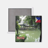 zPH007ガーデン中国の・オブ・マニラ・フィリピン冷蔵庫 マグネット (正面/裏面)