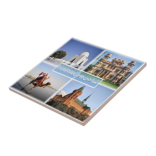 zPK004 KARACHI、MAZAR、QUAID、パキスタン、 タイル (側面)