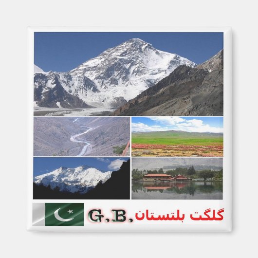 zPK007 GILGIT-BALTISTAN,パキスタン,アジア, マグネット (正面)