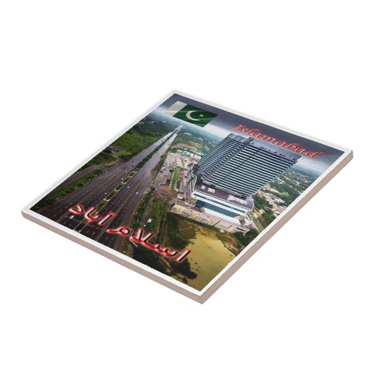 zPK009イスラマバードの夜のビュー，パキスタン， タイル (側面)