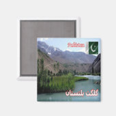 zPK012 GILGIT-BALTISTAN、パキスタン、アジア、冷蔵庫 マグネット (正面/裏面)