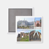 zPK013モザイクISLAMABAD，パキスタン，アジア，冷蔵庫 マグネット (正面/裏面)