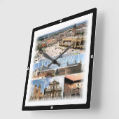 zPL004 KRAKOW，ポーランド，ヨーロッパ， スクエア壁時計 (傾斜)