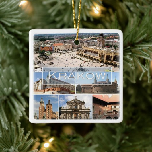 zPL004 KRAKOW,ポーランド,ヨーロッパ, セラミックオーナメント (ツリー)