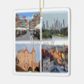 zPL006 WARSAW WARSZAWA、ポーランド、ヨーロッパ、 セラミックオーナメント (左)