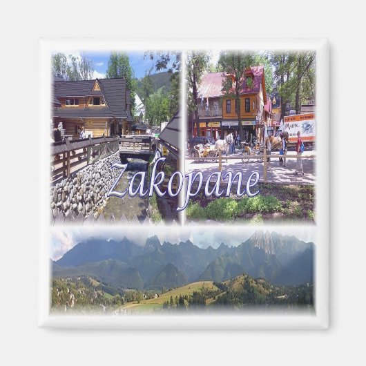 zPL007 ZAKOPANE，ポーランド，ヨーロッパ，冷蔵庫 マグネット (正面)