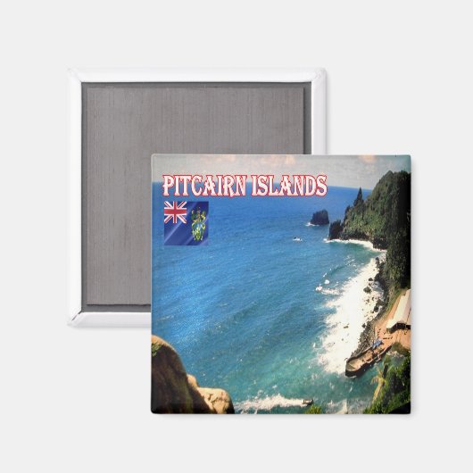 zPN006 PITCAIRN ISLANDS、Pitcairnlanding、冷蔵庫 マグネット (正面/裏面)