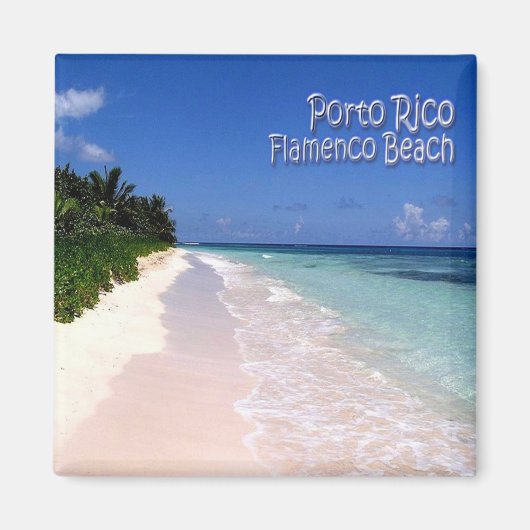 zPR004 PUERTO RICO，カレーブラ島，冷蔵庫 マグネット (正面)