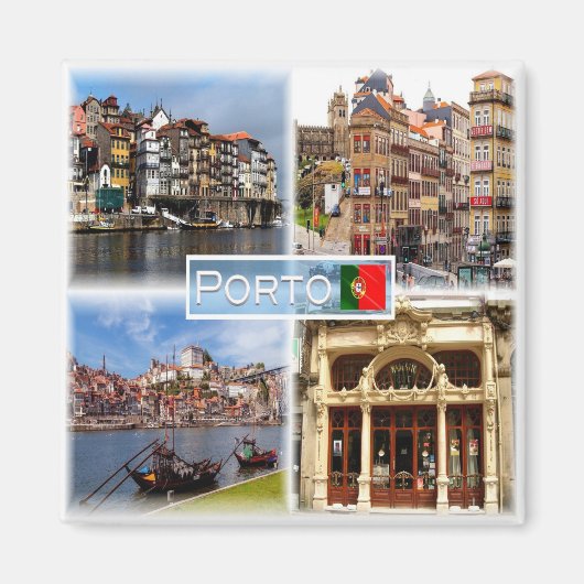 zPT005 RIBEIRA, River Douro,ポルトガル,冷蔵庫 マグネット (正面)