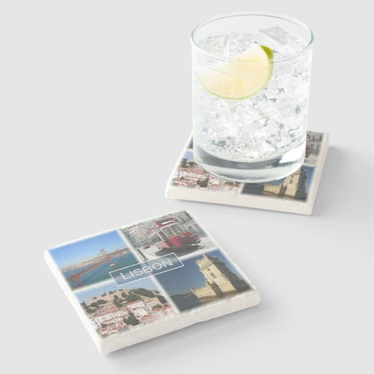 zPT007 LISBON，ポルトガル，ヨーロッパ， ストーンコースター (横)