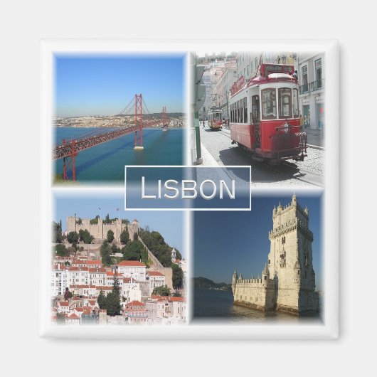 zPT007 LISBON，ポルトガル，ヨーロッパ，冷蔵庫 マグネット (正面)