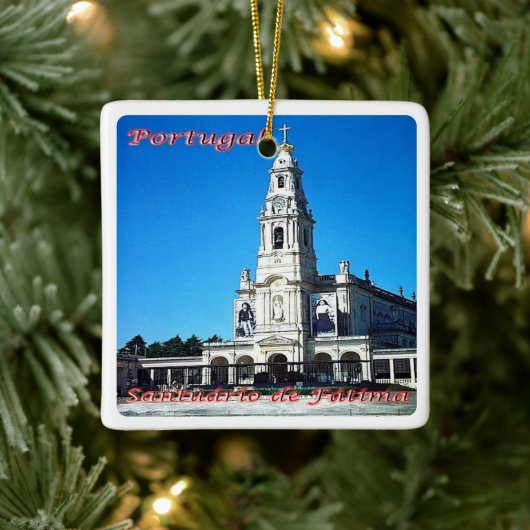 zPT011 SANCTUARY OF FATIMA，ポルトガル， セラミックオーナメント (ツリー)