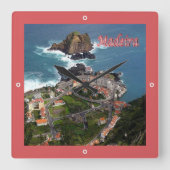 zPT013 MADEIRA Port Moniz,ポルトガルEurope, スクエア壁時計 (正面)