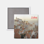 zPT017 LISBON panorama，ポルトガル，ヨーロッパ，冷蔵庫 マグネット (正面/裏面)