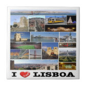 zPT018 LISBON "I Love"，ポルトガル，ヨーロッパ， タイル (正面)