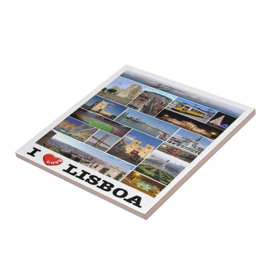 zPT018 LISBON "I Love"，ポルトガル，ヨーロッパ， タイル (側面)
