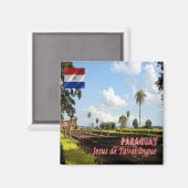 zPY006 PARAGUAY, Jesus of Tavarangue,冷蔵庫 マグネット (正面/裏面)