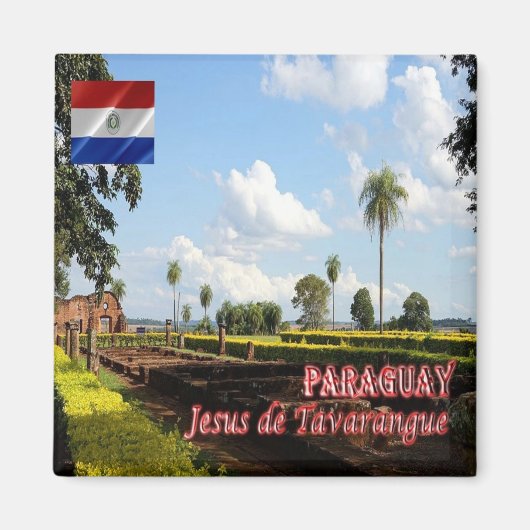 zPY006 PARAGUAY, Jesus of Tavarangue,冷蔵庫 マグネット (正面)