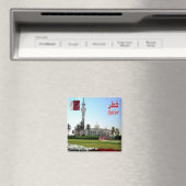 zQA005モスク、カタール、アジア、冷蔵庫 マグネット (インサイチュ (食洗機))