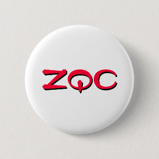 ZQCボタン、赤 缶バッジ